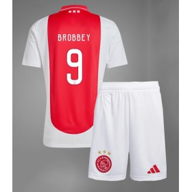 Dětské fotbalový komplet Ajax Brian Brobbey #9 Domácí košile 2024-25 Krátkým Rukávem